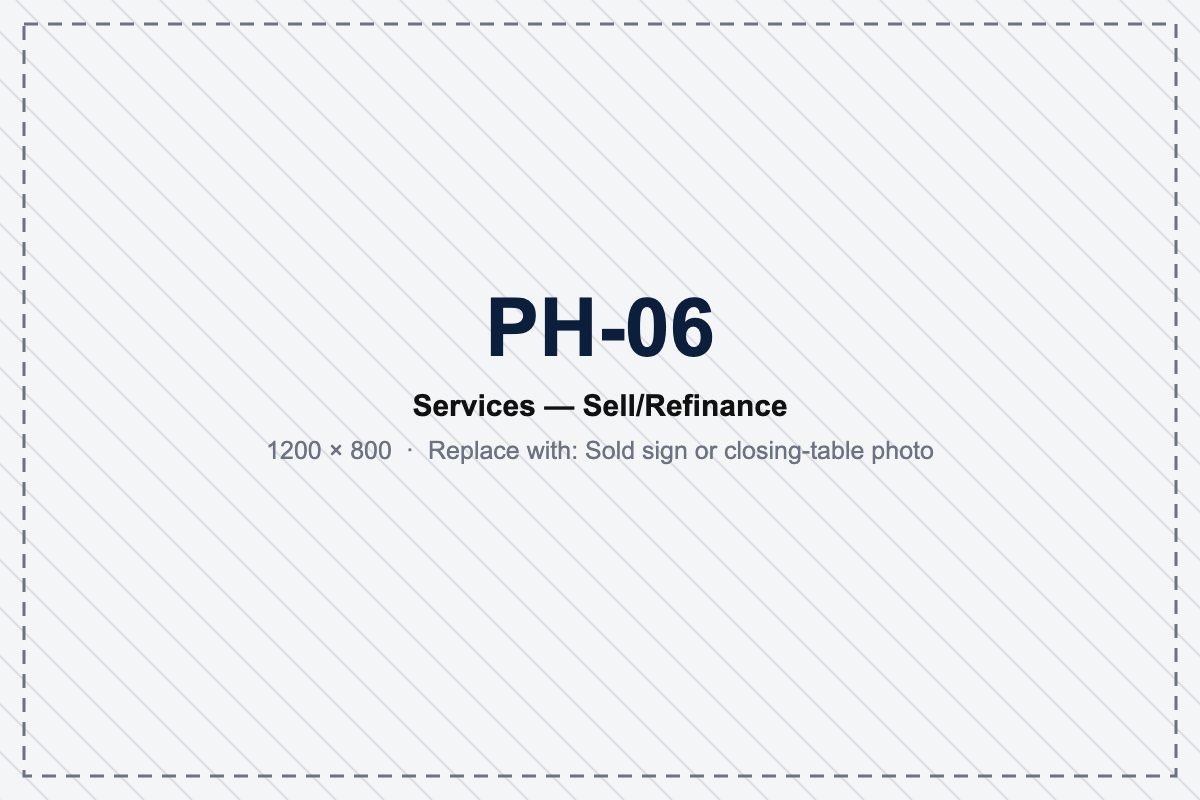 PH-06 placeholder — Sold sign or closing-table photo